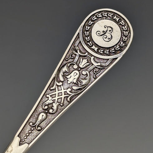 British antique silver plate fish cutlery 12 pair set boxed Cooper Brothers